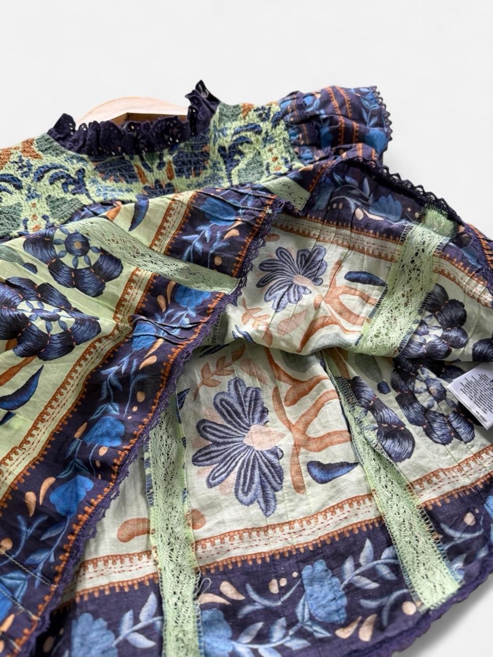EUC FARM RIO Green Ocean Tapestry Lace Blouse - Picture 8 of 11